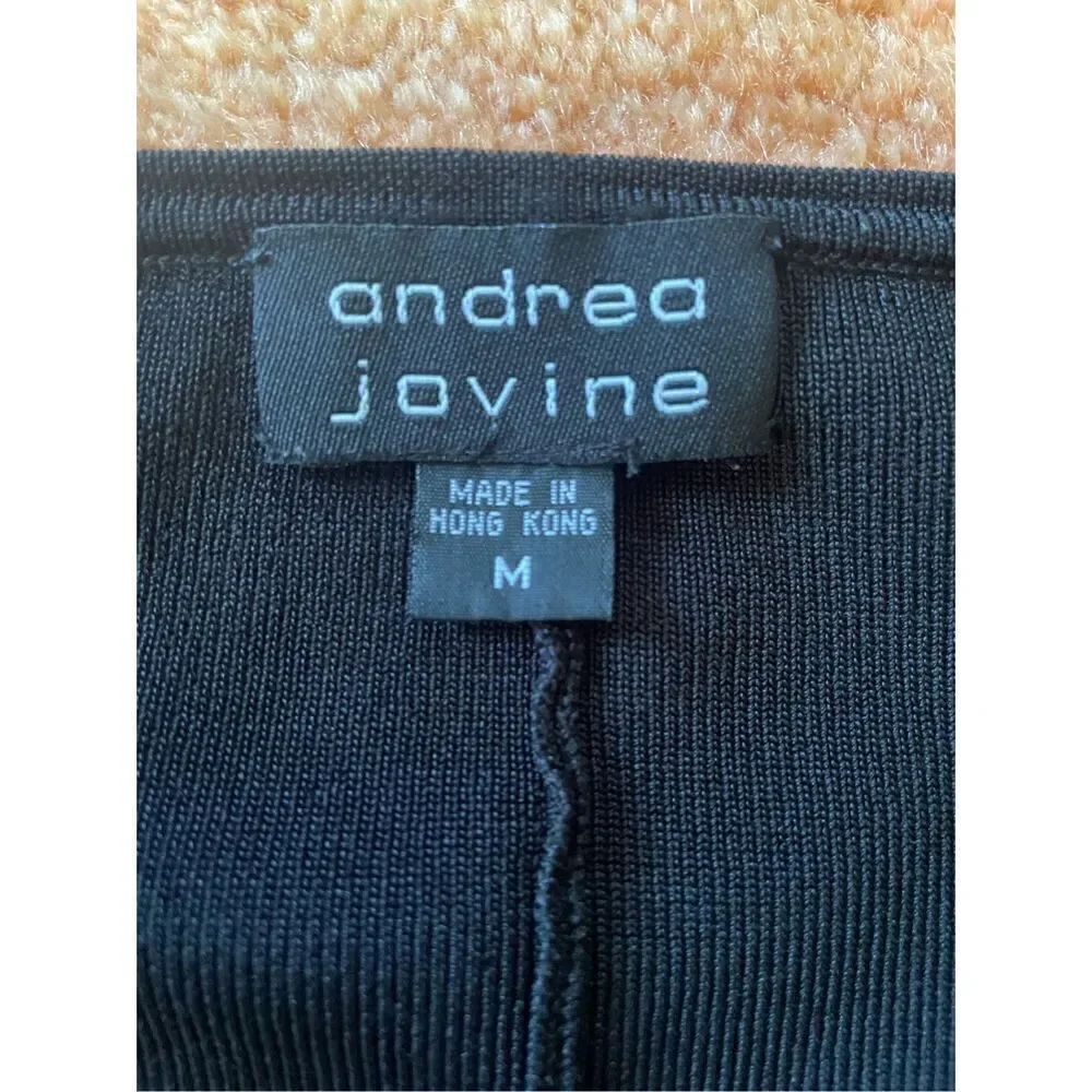 ANDREA JOVINE Black sleeveless top - Picture 2 of 5